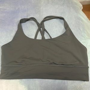 Lululemon longline Energy bra olive green size 12